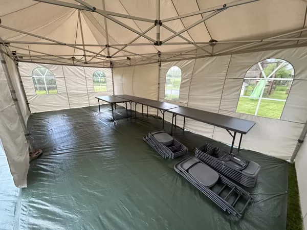 Cik daudz vietas ir 4x8m nojumē?  - ŠITIK!